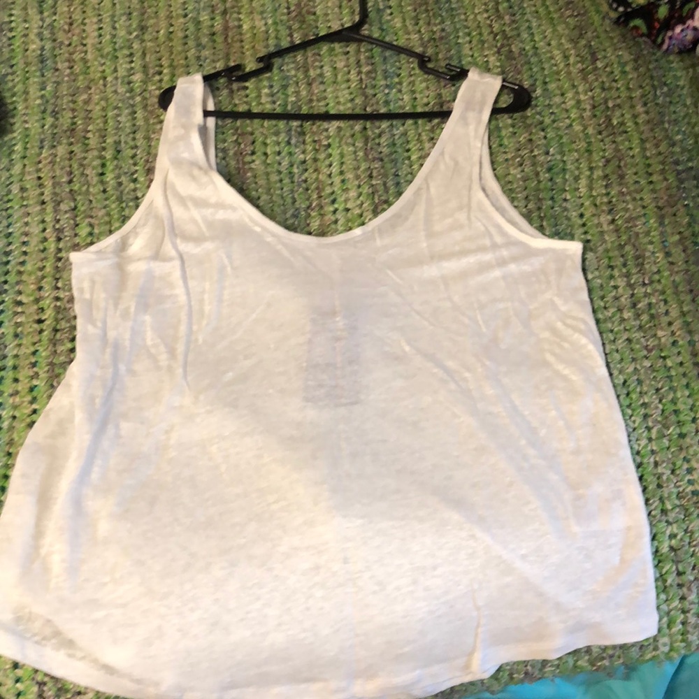 NWT H&M Natural Linen see through tank